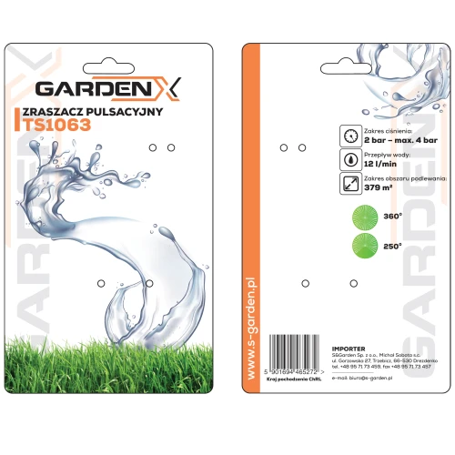 Zraszacz ogrodowy pulsacyjny TS1063 GardenX