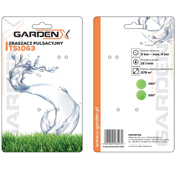 Zraszacz ogrodowy pulsacyjny TS1063 GardenX