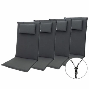 ELEGANT 2430 wysoki - komplet 4 szt. - poduszki na krzesło i fotel z zagł