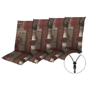 LIVING 2930 high - zestaw 4 poduszek na krzesła i fotele, zapinane na zamek