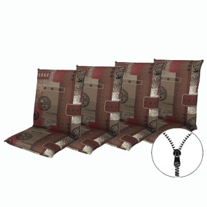 LIVING 2930 low - zestaw 4 nakładek na krzesła i krzesło z zamkiem błyskawicznym