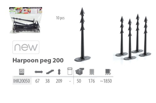 Szpilki do agrowłókniny Harpoon 50 szt. peg 200