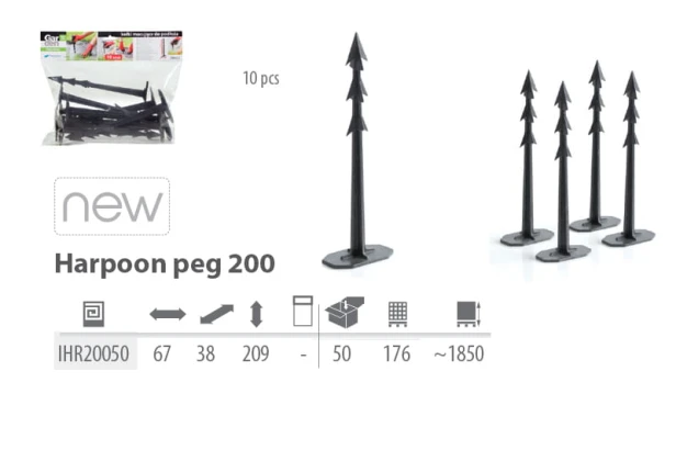 Szpilki do agrowłókniny Harpoon 50 szt. peg 200