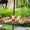 Grill na trójnogu 180 cm COOKKING - ruszt ze stali naturalnej + kołowrotek