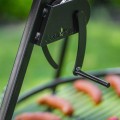 Grill na trójnogu 180 cm COOKKING - ruszt ze stali naturalnej + kołowrotek