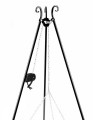 Grill na trójnogu 180 cm COOKKING - ruszt ze stali naturalnej + kołowrotek