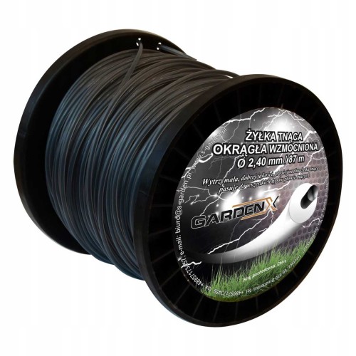 GARDENX Żyłka tnąca okrągła wzmocniona 2,40 mm / 87 m