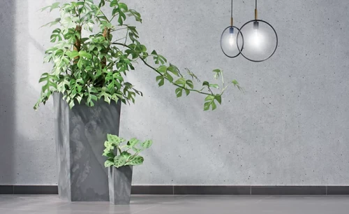 Doniczka URBI SQUARE BETON EFFECT - marengo