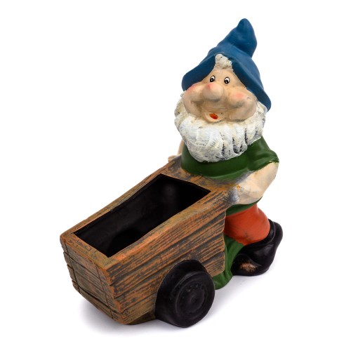 Krasnal Ogrodowy z Taczką 25 cm