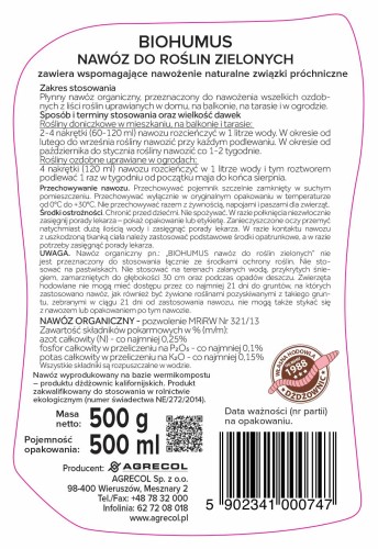 BIOHUMUS nawóz do roślin zielonych 1 l