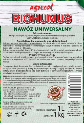 BIOHUMUS nawóz uniwersalny 1 l