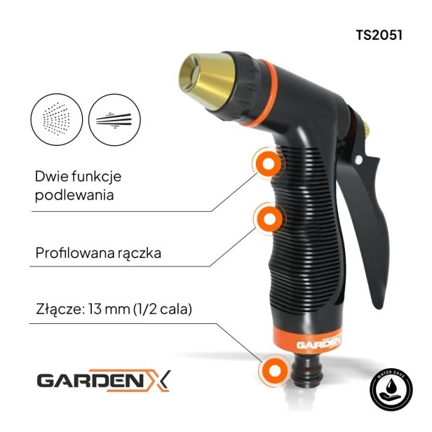 GARDENX Pistolet do podlewania 2-funkcyjny TS2051