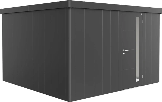 Kolor: Ciemnoszary metaliczny; Rozmiar: 4D (348 x 348 x 222 cm); Drzwi: drzwi pojedyncze