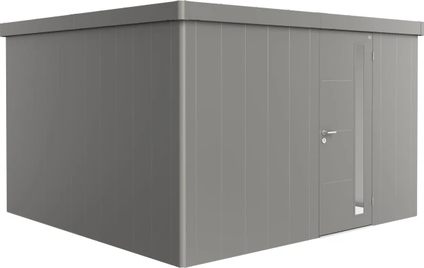 Kolor: Kwarcowoszary metaliczny; Rozmiar: 4D (348 x 348 x 222 cm); Drzwi: drzwi pojedyncze