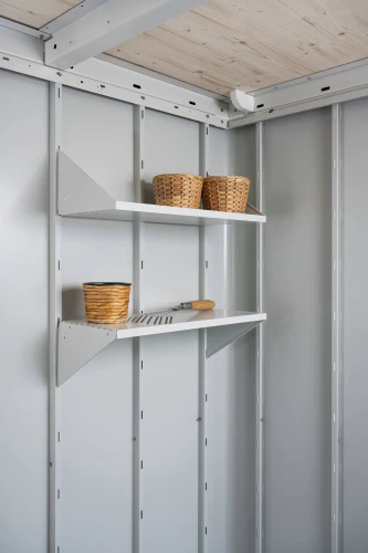 Półki regałowe do Domek ogrodowy Neo szarobiały, 2 półki