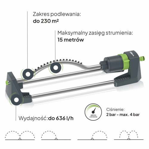 Zraszacz wahadłowy GardenX TS8018