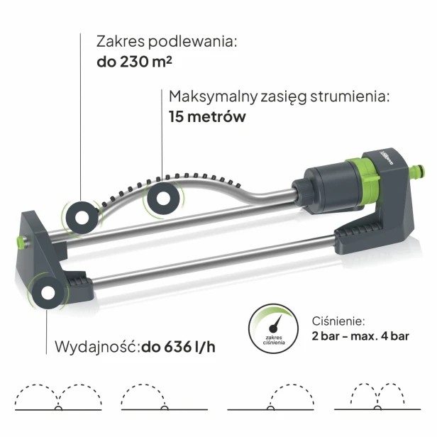 Zraszacz wahadłowy GardenX TS8018