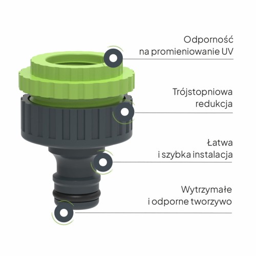 Przyłącze kranowe UNIWERSALNE GardenX