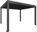 Pergola 3 x 3 m, ciemnoszaro-metaliczna
