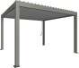Pergola 3 x 3 m, kwarcowo szary / srebrny metaliczna