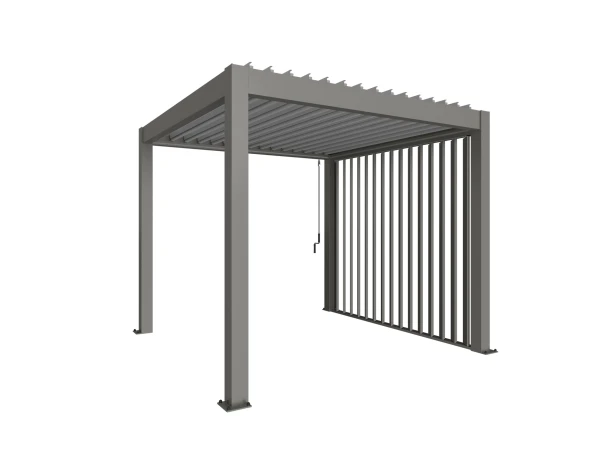 Lamelowa ściana, kwarcowoszary metaliczny