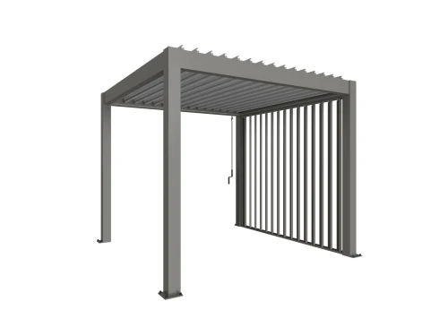 Lamelowa ściana, kwarcowoszary metaliczny