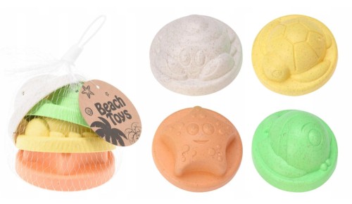 Zestaw plastikowych foremek do piasku – Zwierzęta morskie (4 sztuki)