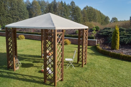 Sobex Altana Grillowa - 288 x 288 cm, 210 cm, brąz