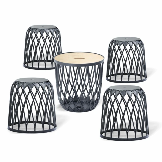 Kosz Uniqubo Set5 - 447 mm - Antracyt