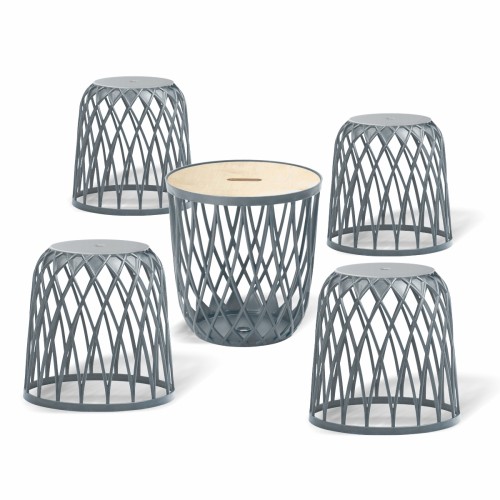 Kosz Uniqubo Set5 - 447 mm - Jasny szary