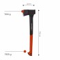 Siekiera rozłupująca Gardenx 1100 g – trzonek nylonowy 71 cm, stal kuta