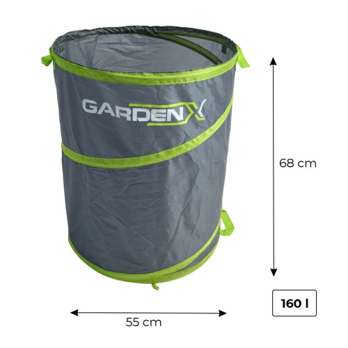 Torba ogrodowa składana na liście 160L Gardenx