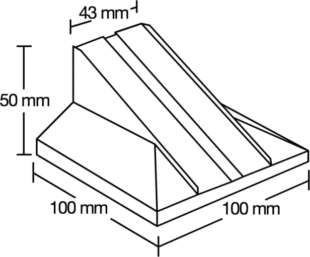 Stopka czarna K3065 50x43x100mm