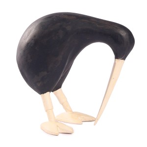 Figurka dekoracyjna ptak Kiwi czarny 19 cm