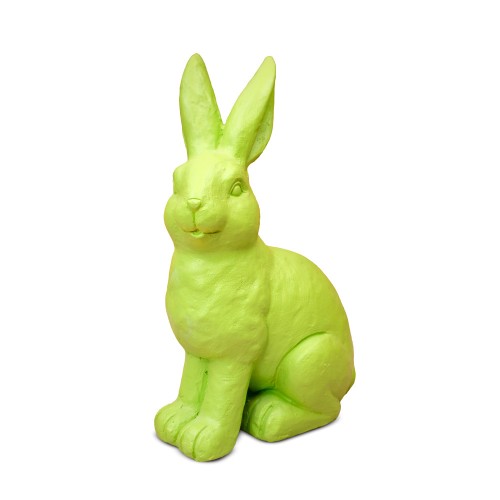 Figurka dekoracyjna zając duży zielony 37 cm