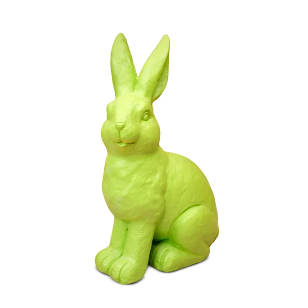 Figurka dekoracyjna zając duży zielony 37 cm
