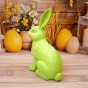 Figurka dekoracyjna zając duży zielony 37 cm
