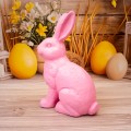 Figurka dekoracyjna zając duży różowy 37 cm