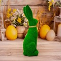 Figurka dekoracyjna zając duży, zielony 42 cm