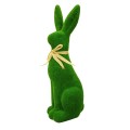 Figurka dekoracyjna zając duży, zielony 42 cm