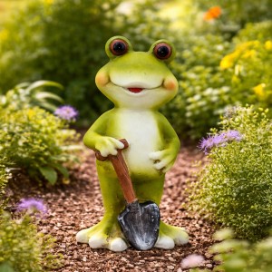 Żabka dekoracyjna ze szpadlem 24 cm