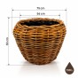 Donica ratanowa VIP Natural Color fi 75 cm