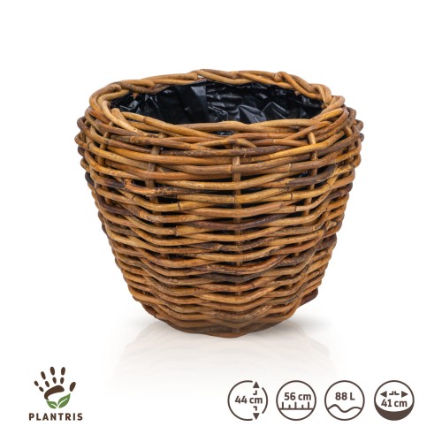 Donica ratanowa VIP Natural Color fi 56 cm