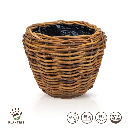 Donica ratanowa VIP Natural Color fi 56 cm