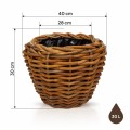 Donica ratanowa VIP Natural Color fi 40 cm