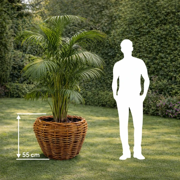 Donica ratanowa VIP Natural Color fi 75 cm