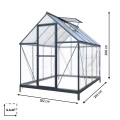 Szklarnia ogrodowa Plantris Crystal 4.4 m2 poliwęglan i aluminium