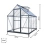 Szklarnia ogrodowa Plantris Crystal 4.4 m2 poliwęglan i aluminium