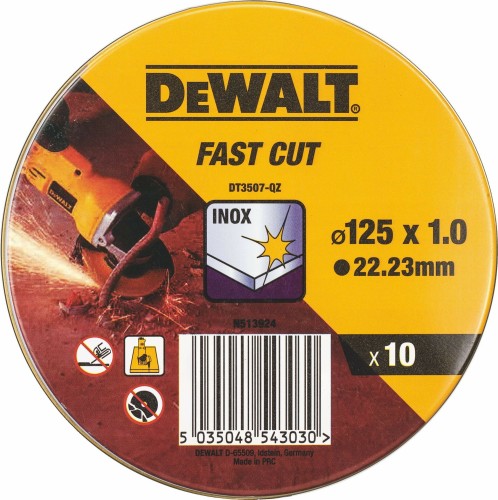 Tarcza do cięcia stali Dewalt 125 x 1 mm DT3507-QZ