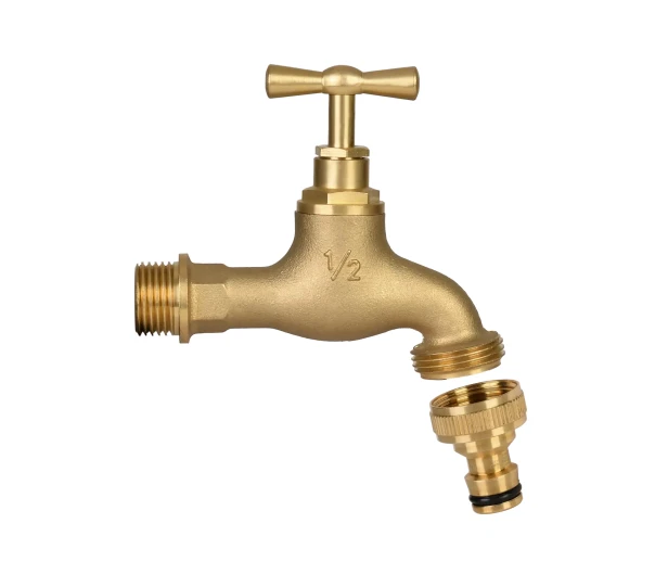 Kran ogrodowy z gwintem zewnętrznym G1/2" BRASS